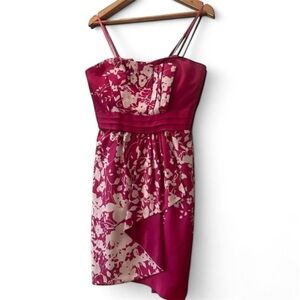 Max & Cleo Pink Floral Strapless Cocktail Dress Women’s Size 10